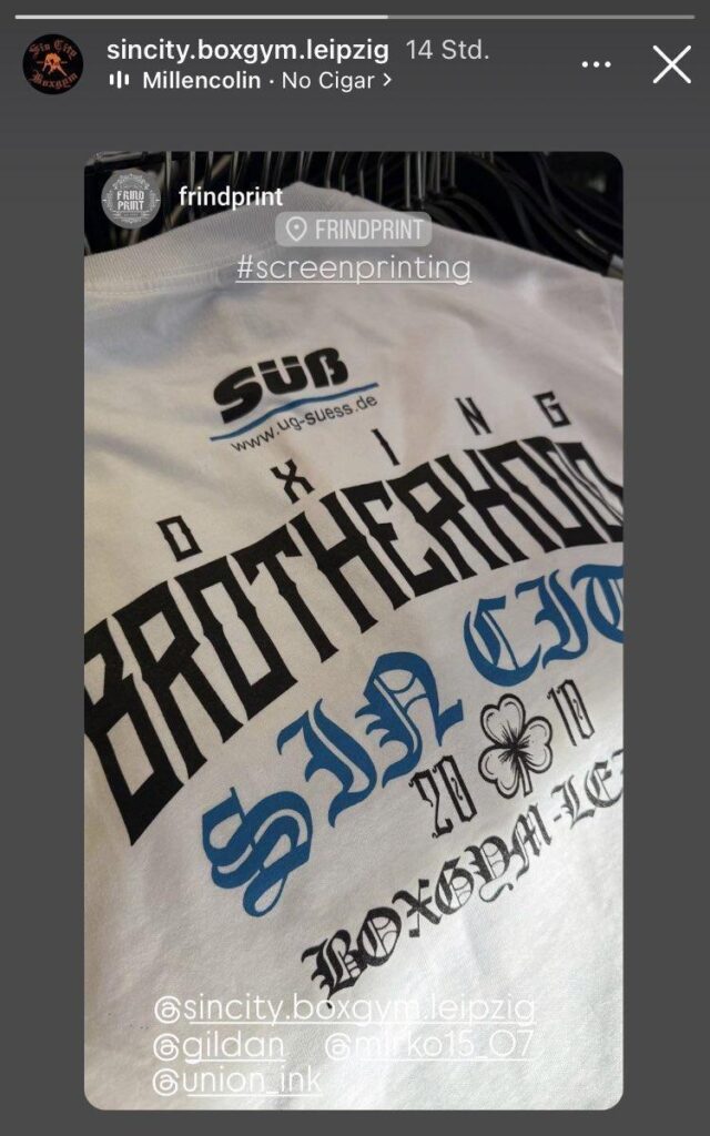 T-Shirts und Pullover lässt das "Sin City Gym" bei "FrindPrint" drucken