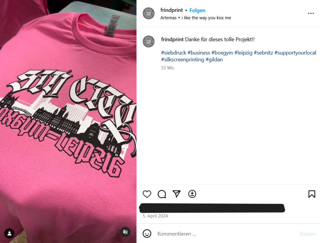 T-Shirts und Pullover lässt das "Sin City Gym" bei "FrindPrint" drucken