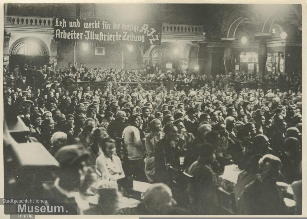 Der Felsenkeller als Treffort der Arbeiter*innenbewegung um 1932; Quelle: Stadtgeschichtliches Museum Leipzig